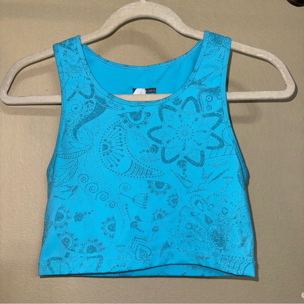 Oiselle Firecracker Cropped Tank Top reflective XS